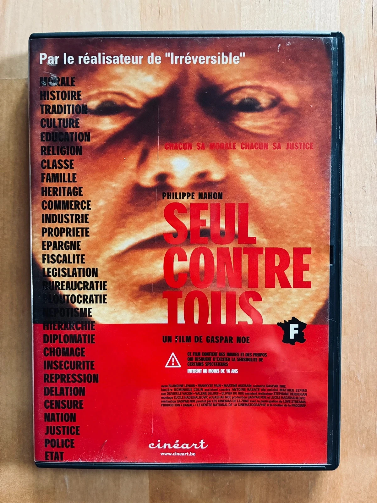 DVD Seul contre tous de Gaspard Noé.